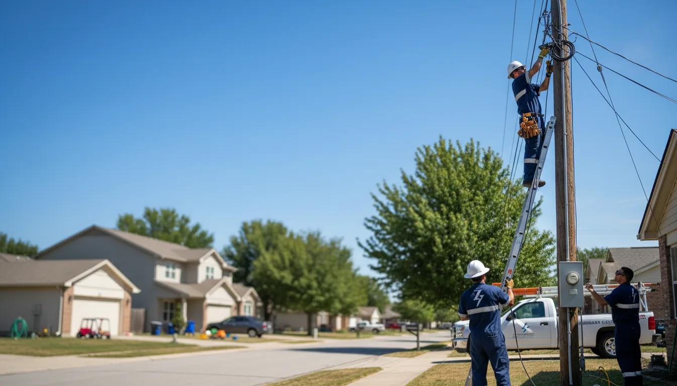 Residential electrician providing installation services in O Brien, TX